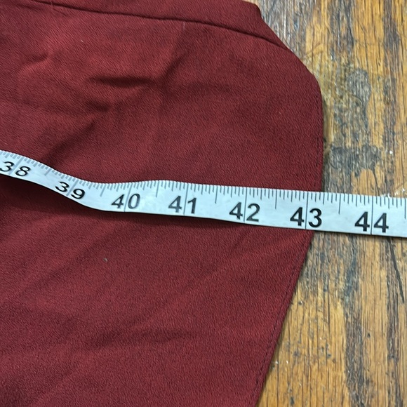 Vintage JESSICA McCLINTOCK burgundy midi dresss lace collar button back Women 8 - Picture 15 of 16